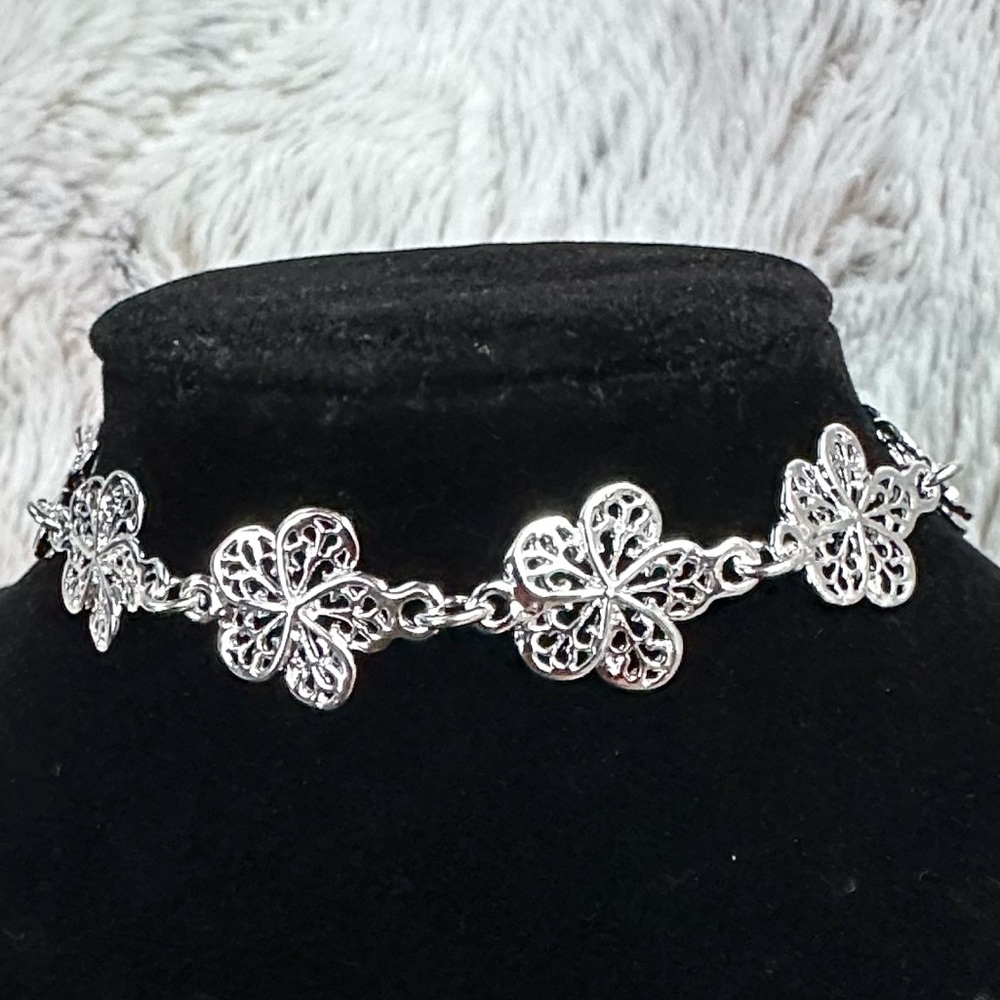 925 silver flower bracelet